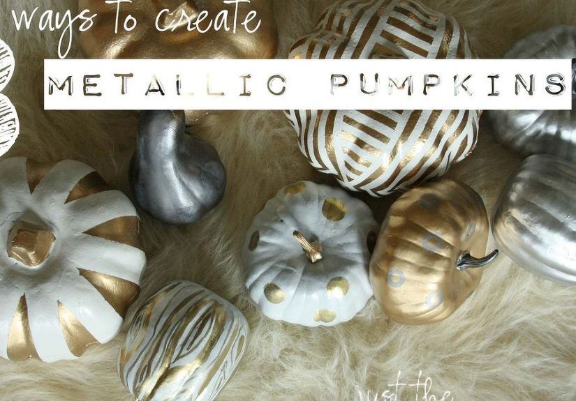 3 Ways to Craft Glam Metallic Pumpkins