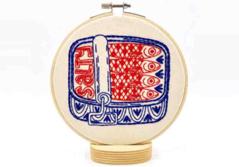 Sardines Complete Embroidery Kit