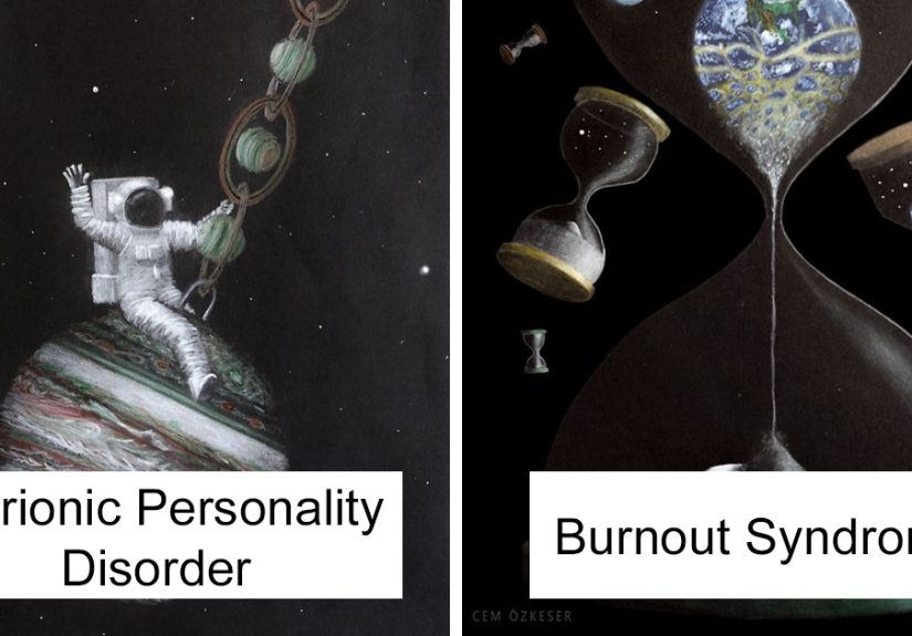 I Imagined Mental Disorders As Space Illustrations