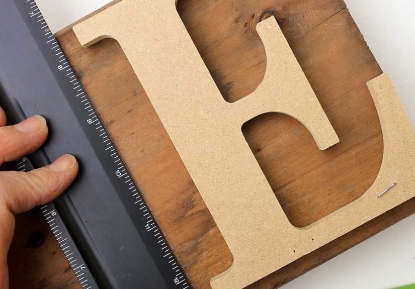 Faux Letterpress Printing Block DIY Art