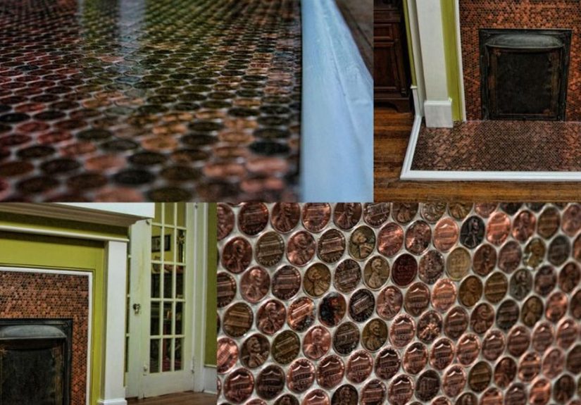 How to Make a DIY Penny Fireplace