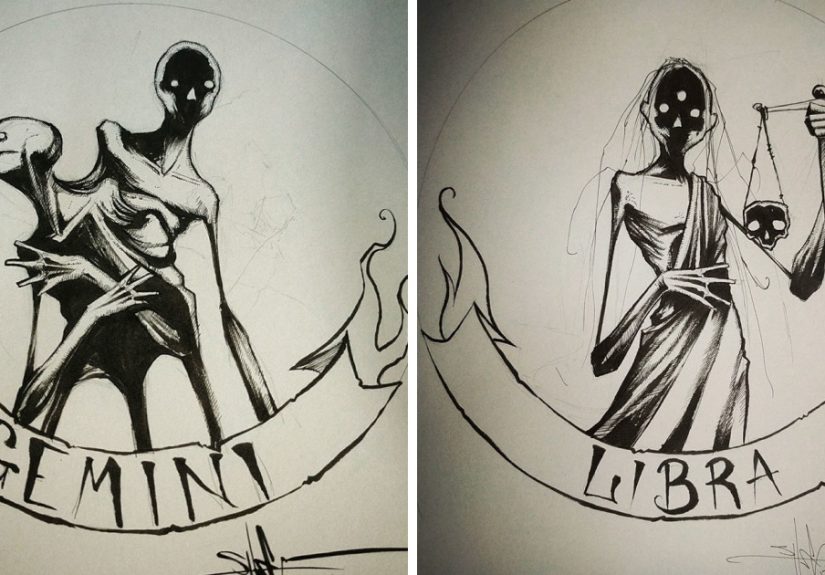 I Reimagined Zodiac Signs As Creepy Monsters