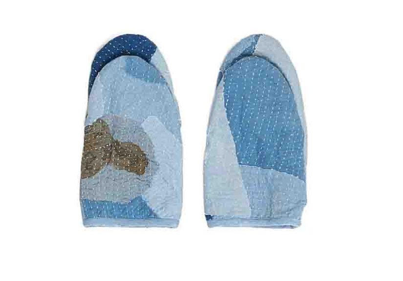 Sky Indigo Patchwork Mitten